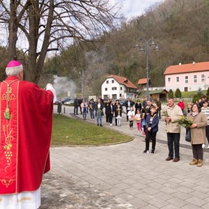 Biskup Gorski predvodio euharistijsko slavlje na Cvjetnicu u Pregradi